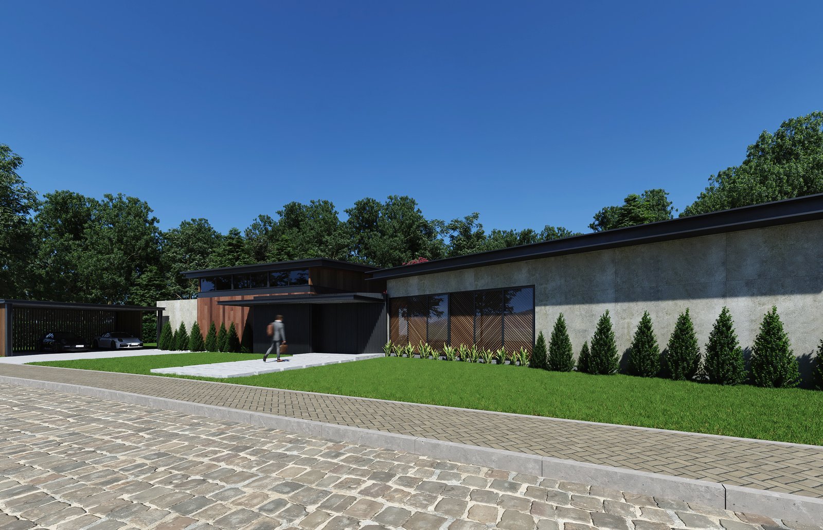 Exteriors Residential Render Architectural Visualization