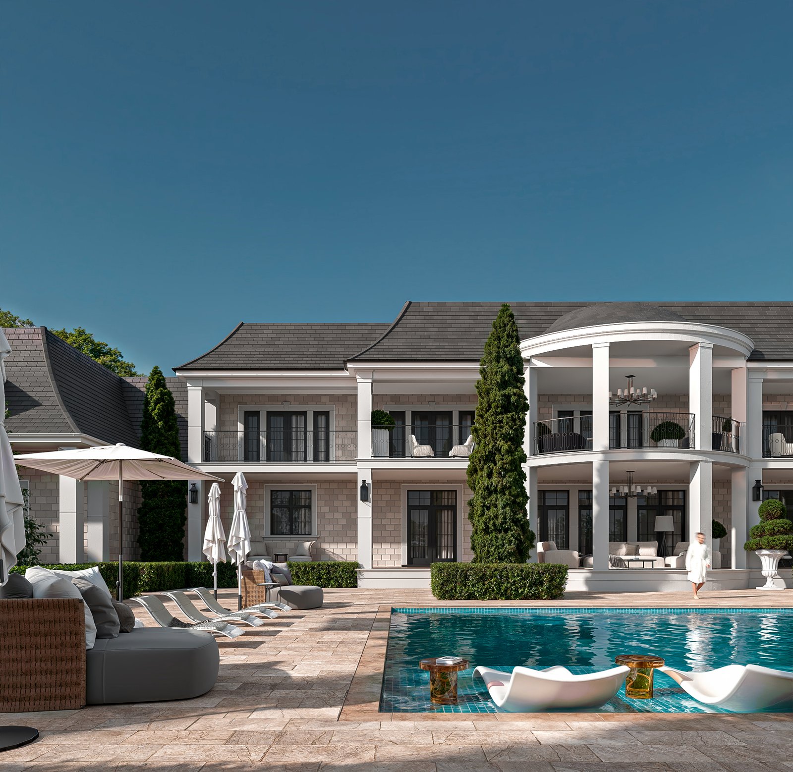 Exterior Residential Luxury Render Architectural Visualization