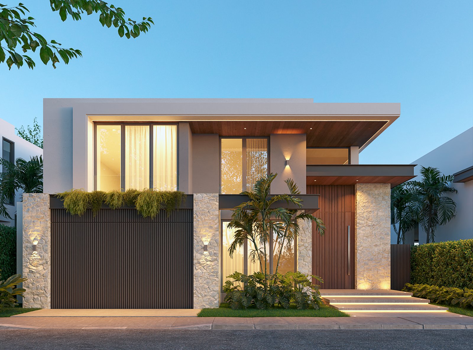Exterior Residential Render Architectural Visualization