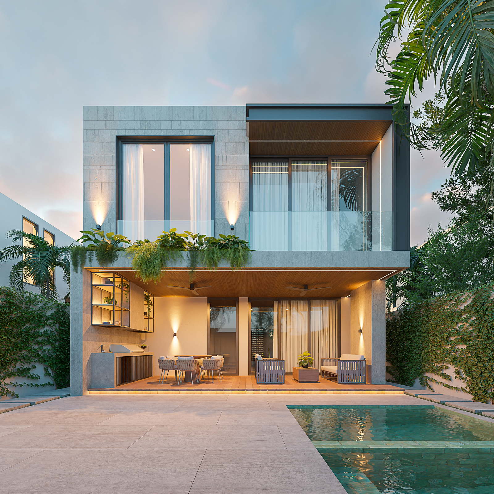 Exterior Residential Render Architectural Visualization