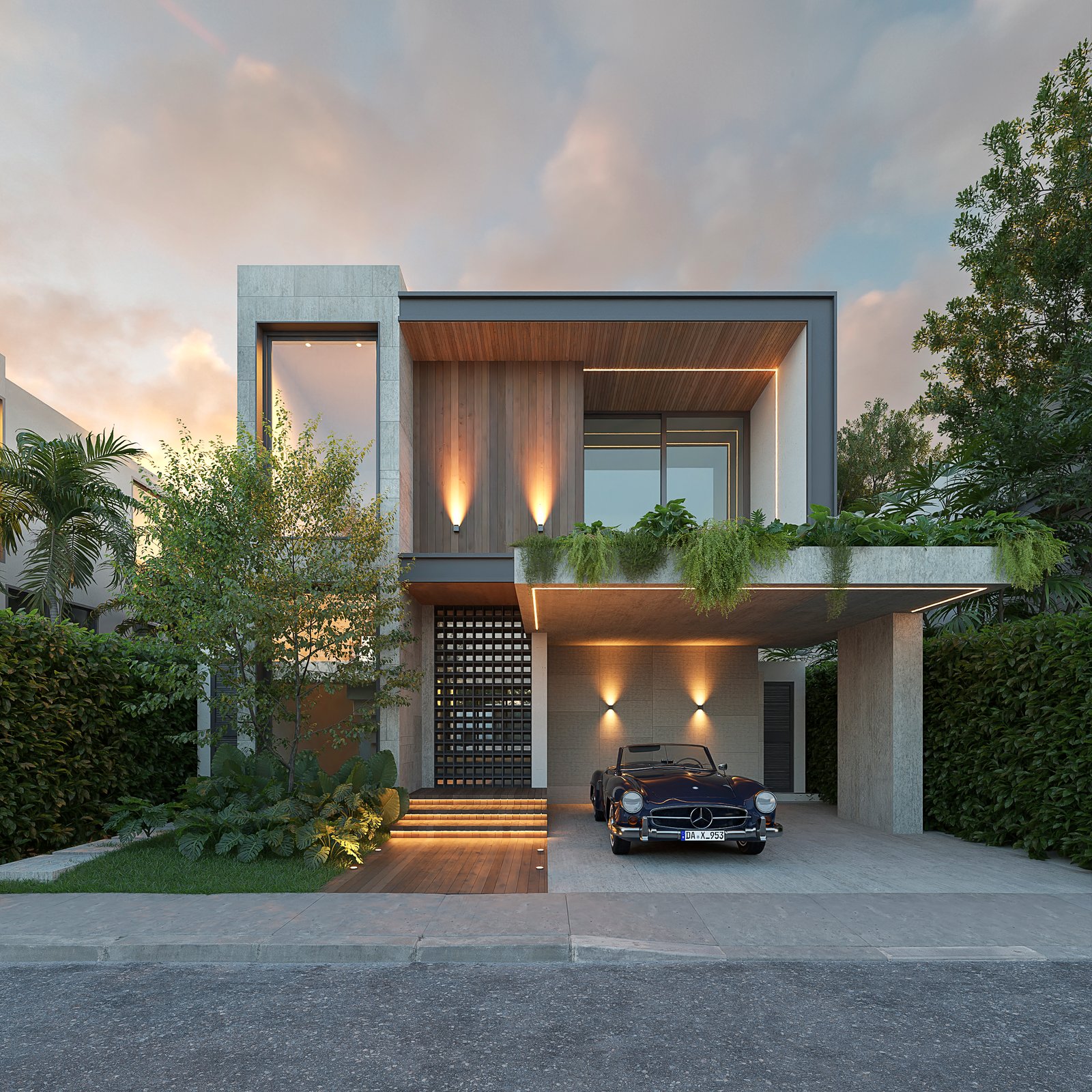 Exterior Residential Render Architectural Visualization