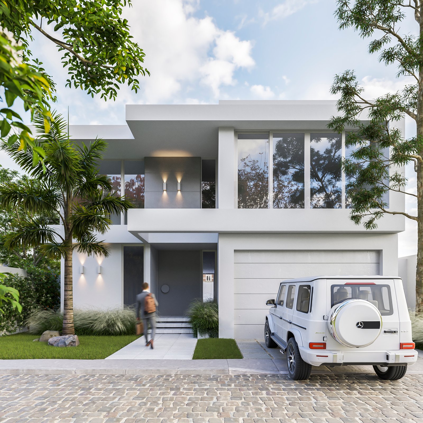 Exterior Residential Render Architectural Visualization