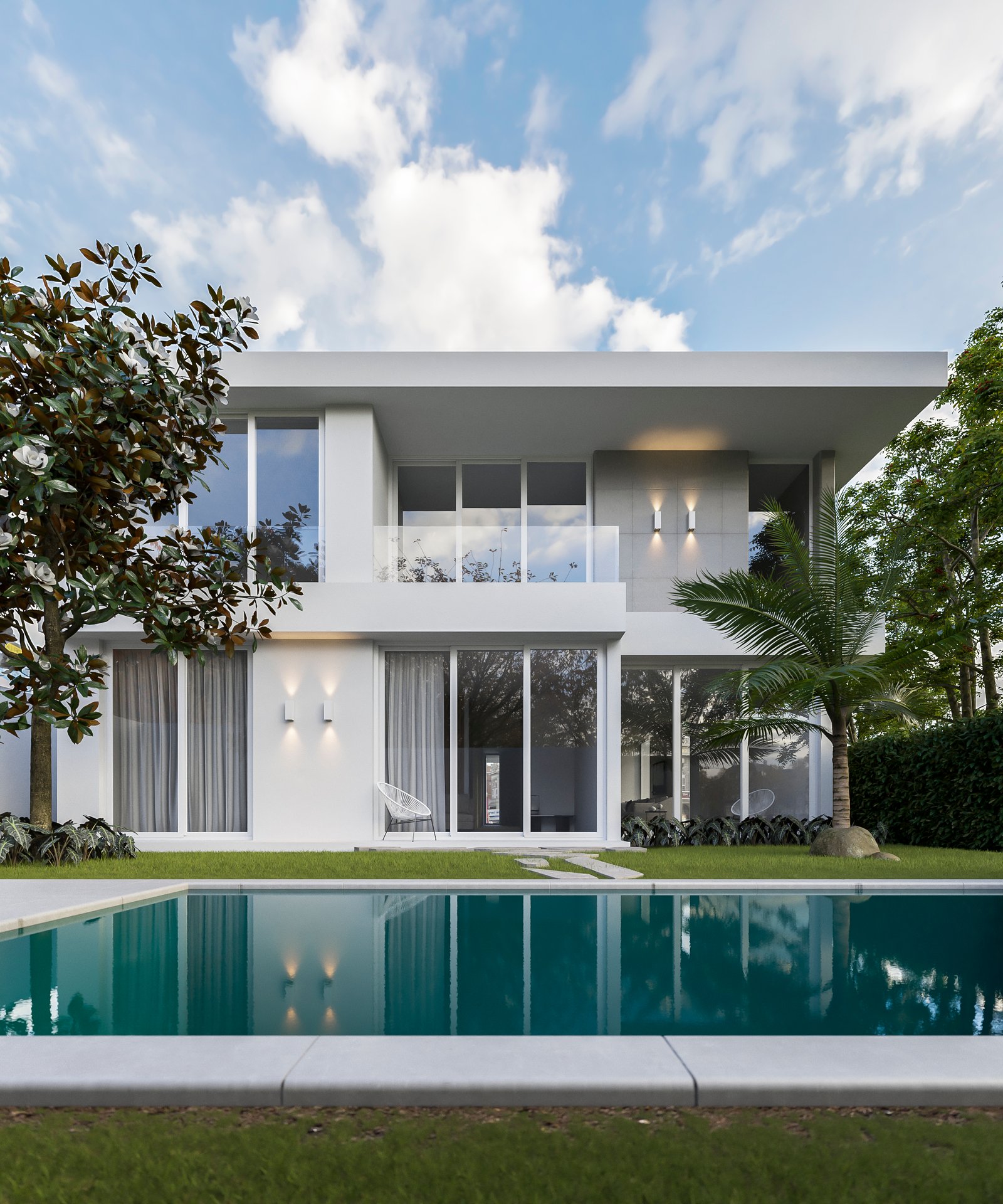 Exterior Residential Render Architectural Visualization