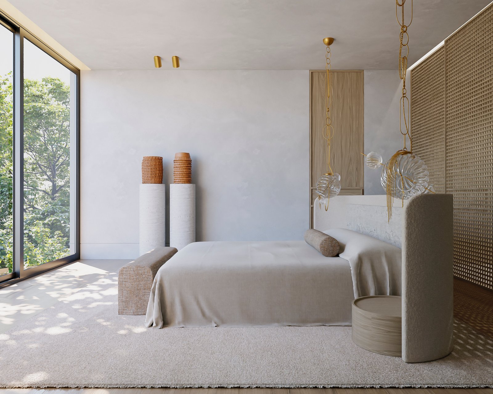 Interiors Residential Bedroom Render Architectural Visualization