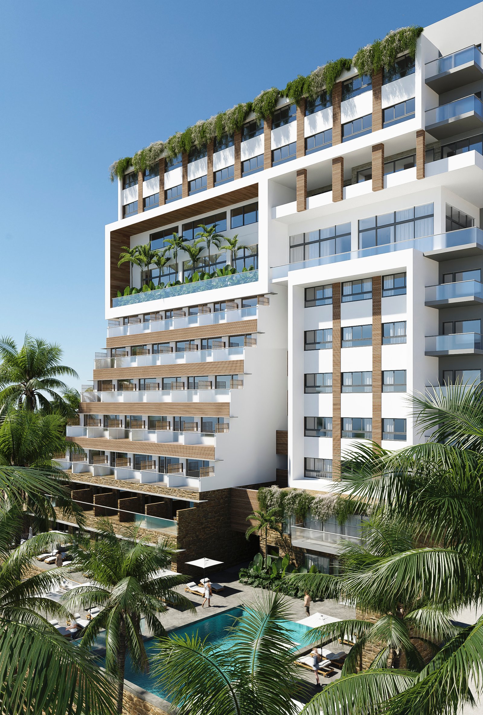 Exteriors Hotel Commercial Render Architectural Visualization