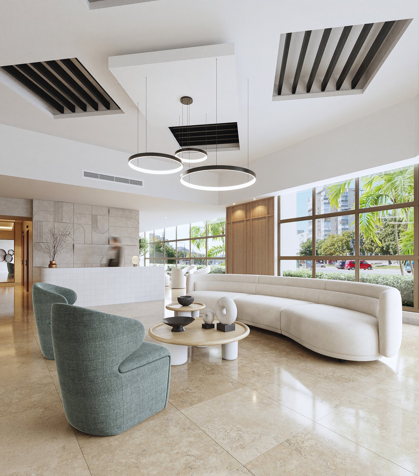 Interiors Hotel Commercial Render Architectural Visualization