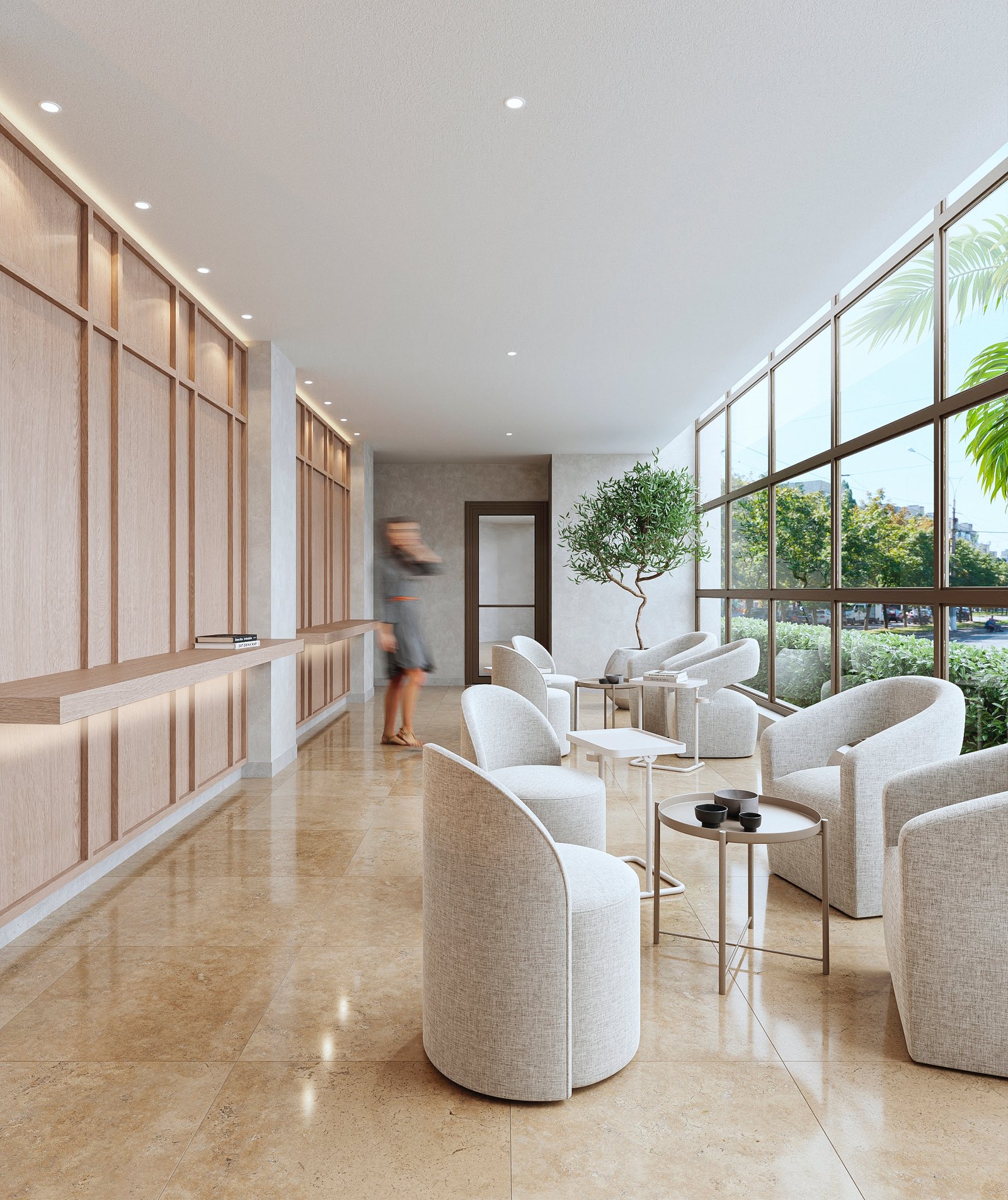 Interiors Hotel Commercial Render Architectural Visualization