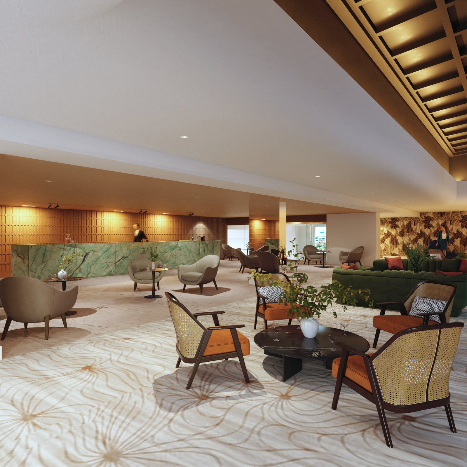 Interiors Hotel Commercial Render Architectural Visualization