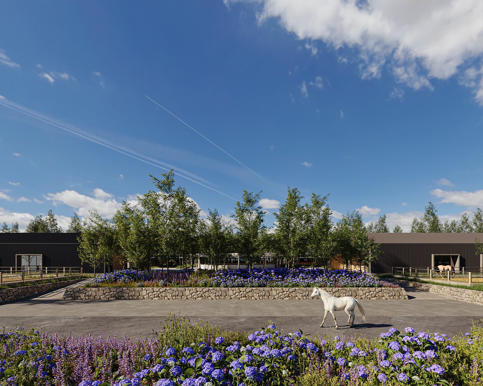 Project 41 image 3 Exteriors Commercial UrbanPlanning Stables Horses Render Architectural Visualization