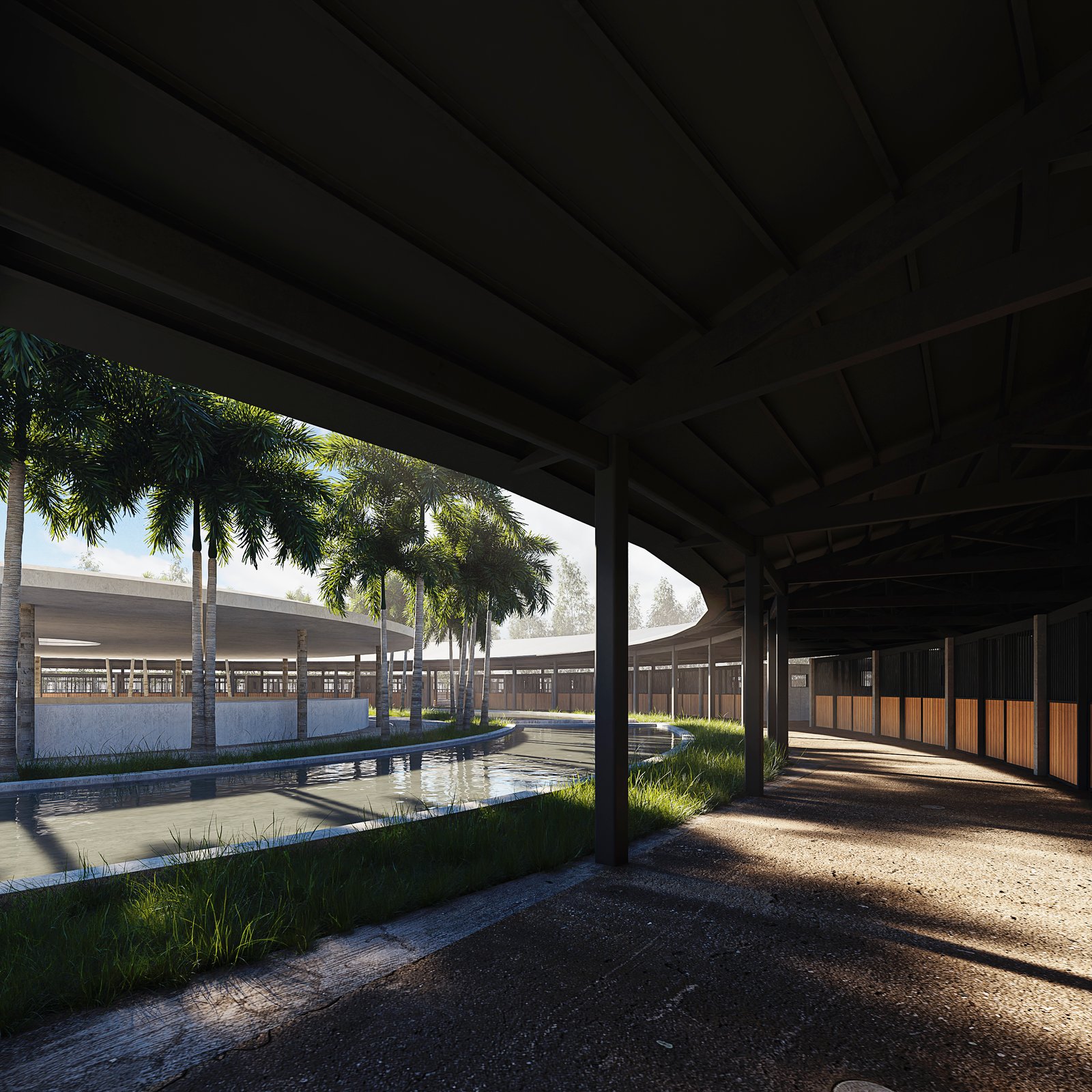 Project 41 image 4 Exteriors Commercial UrbanPlanning Stables Horses Render Architectural Visualization