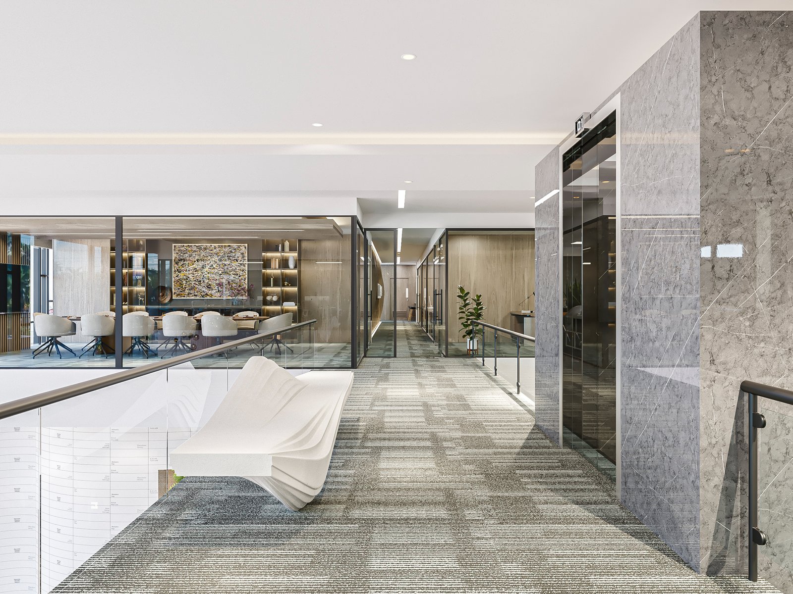 Interiors Office Commercial Render Architectural Visualization