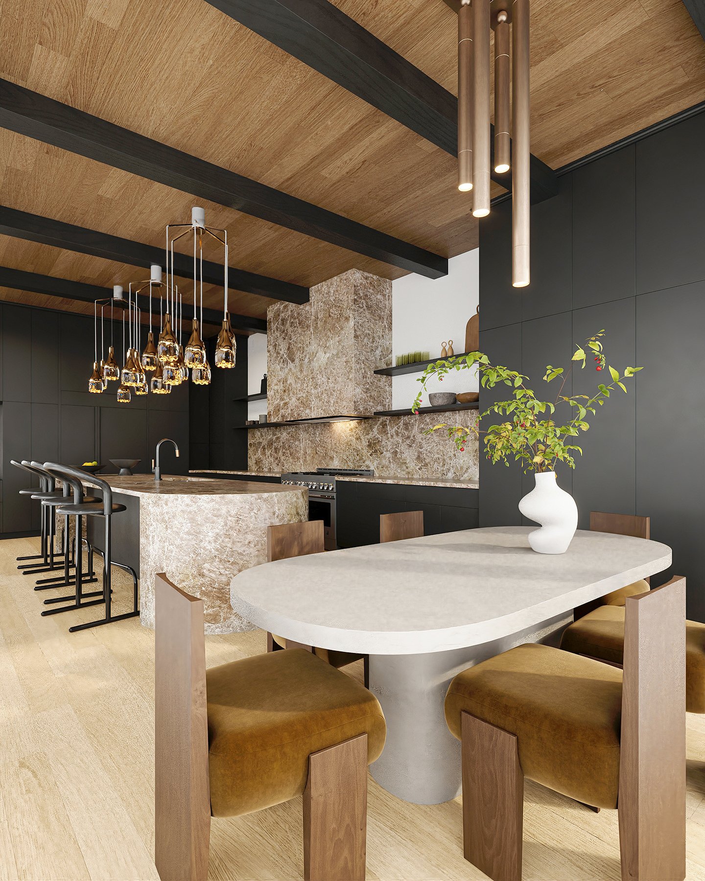 Project 53 image 3 Interiors Residential Kitchen Render Architectural Visualization