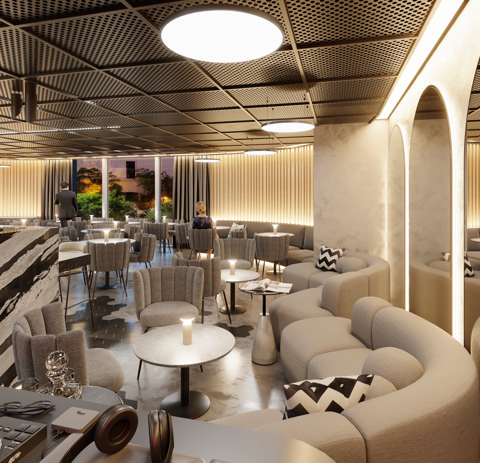 Interiors Restaurant Commercial Render Architectural Visualization