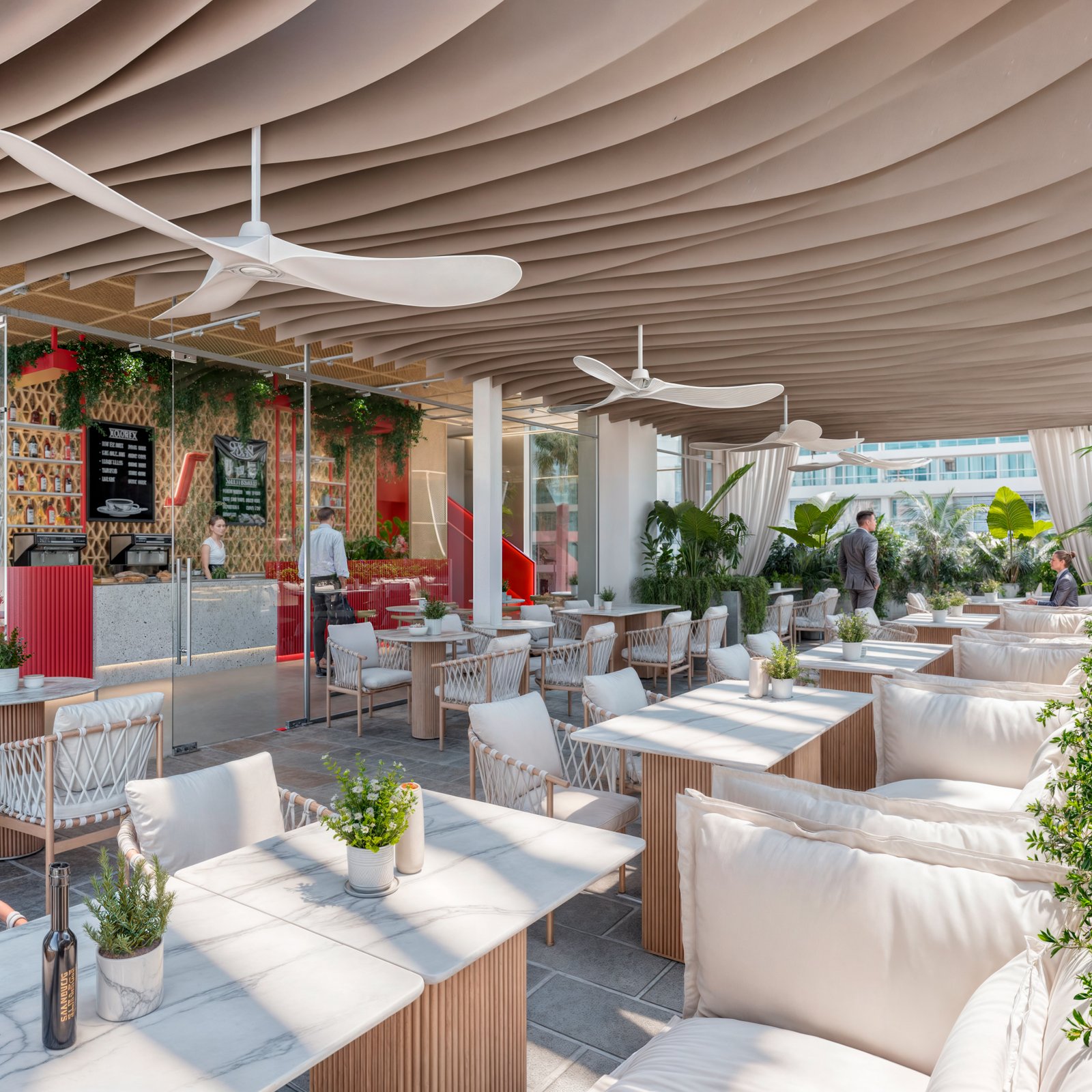 Interiors Restaurant Commercial Render Architectural Visualization