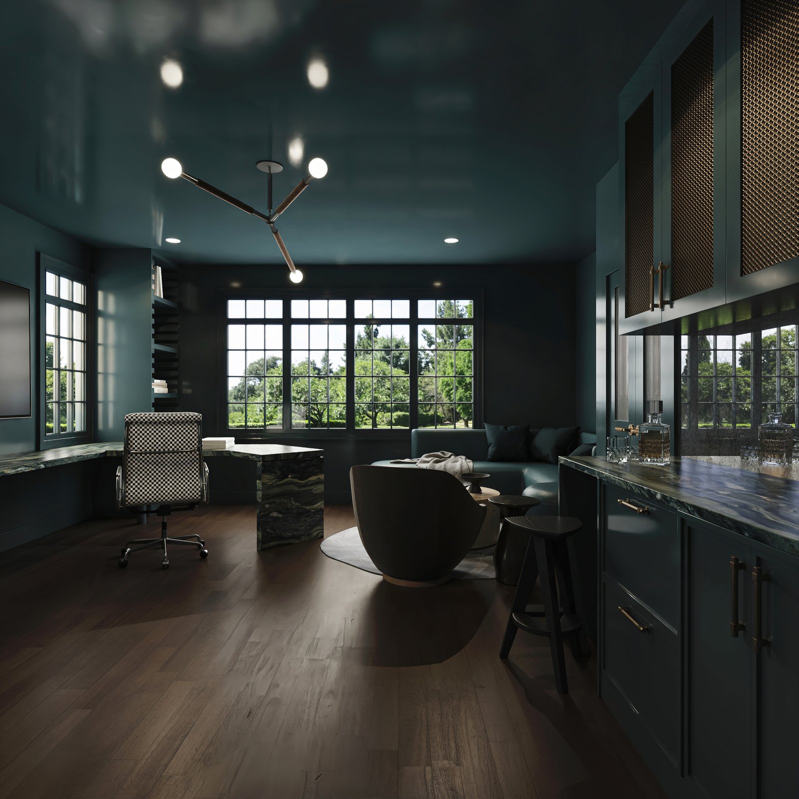 Project 60 image 2 Interiors Residential Office Render Architectural Visualization