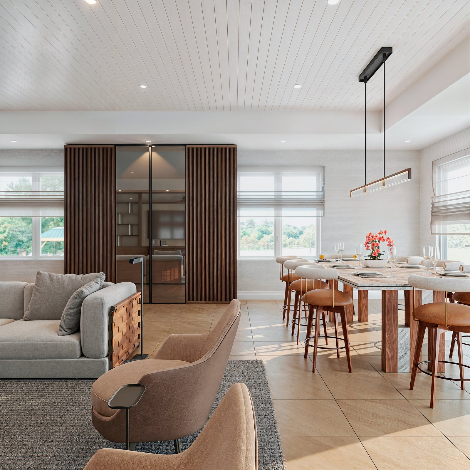 Interior Restaurant Commercial Render Architectural Visualization