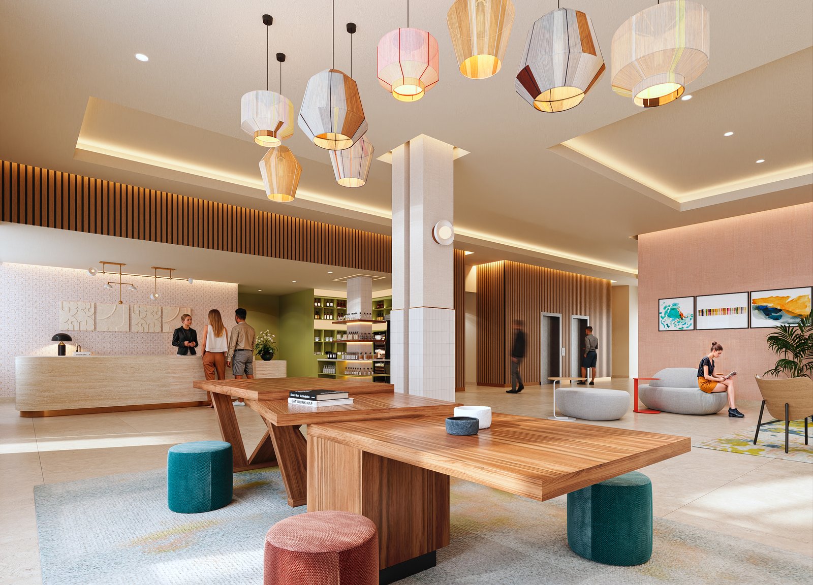 Interiors Hotel Commercial Render Architectural Visualization