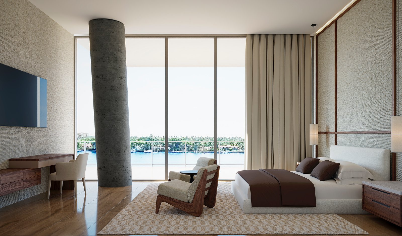 Interiors Hotel Commercial Render Architectural Visualization