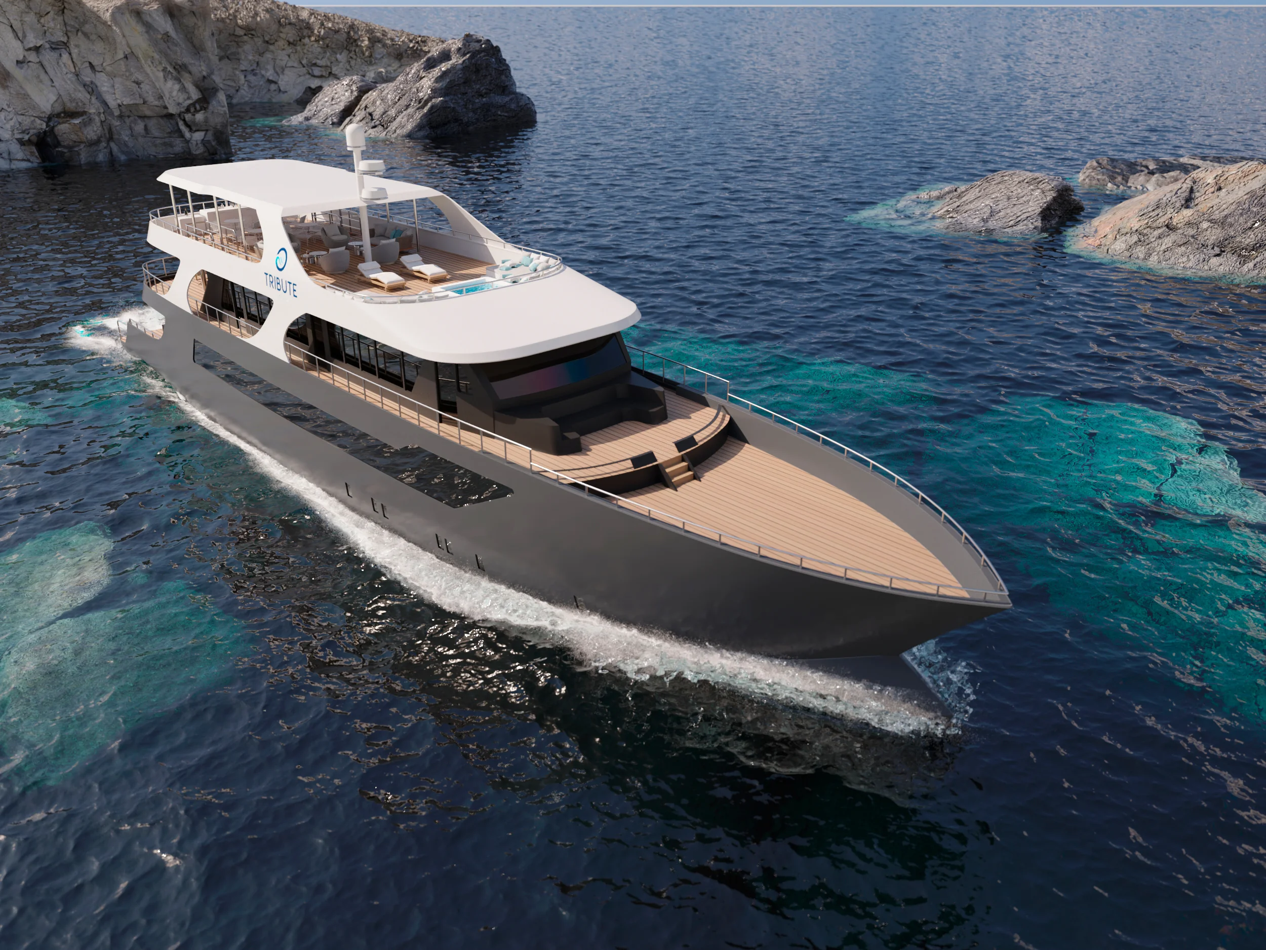 Exteriors Yatch Luxury Residential Render Architectural Visualization