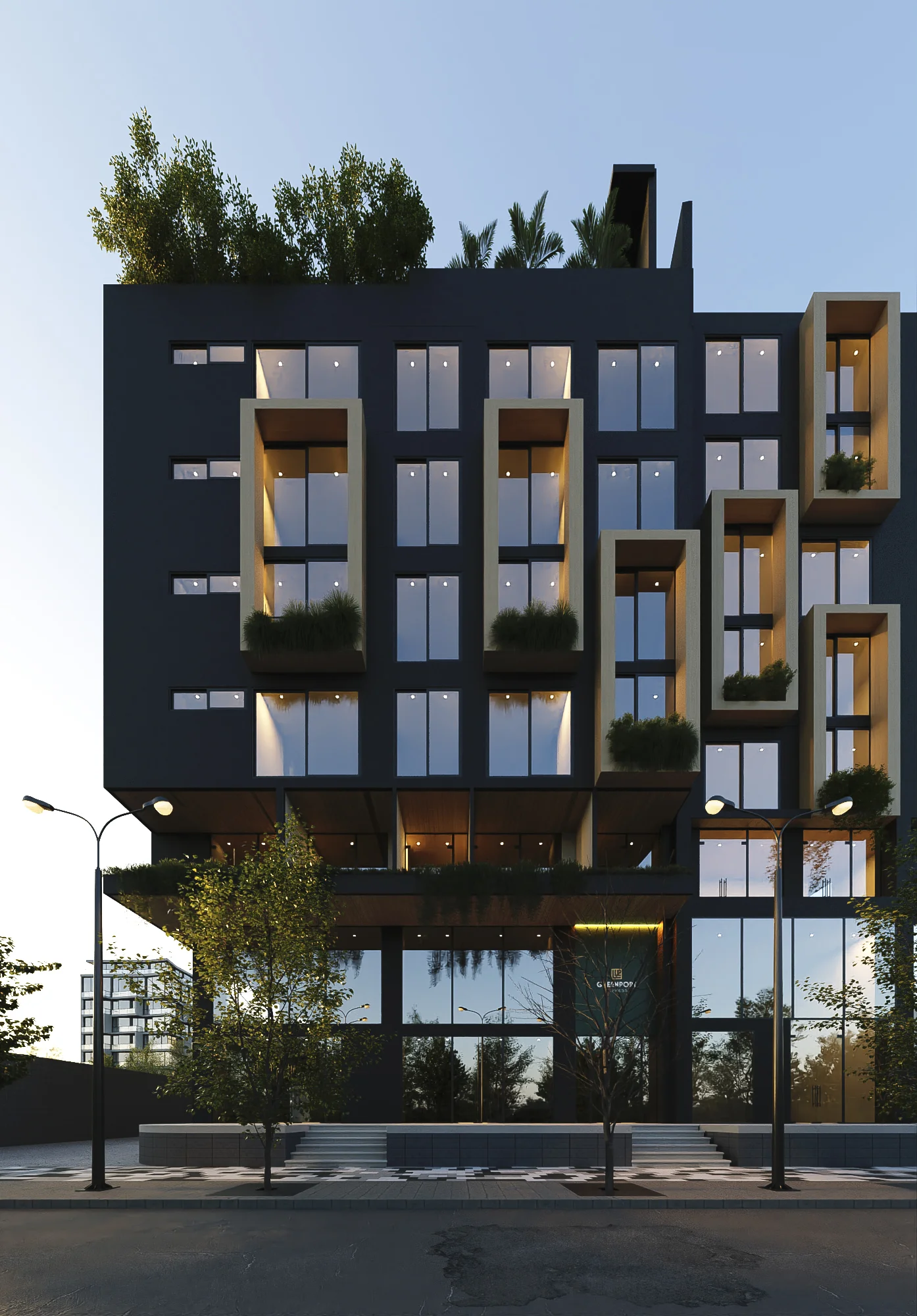 Exteriors Hotel Buildings Render Architectural Visualization