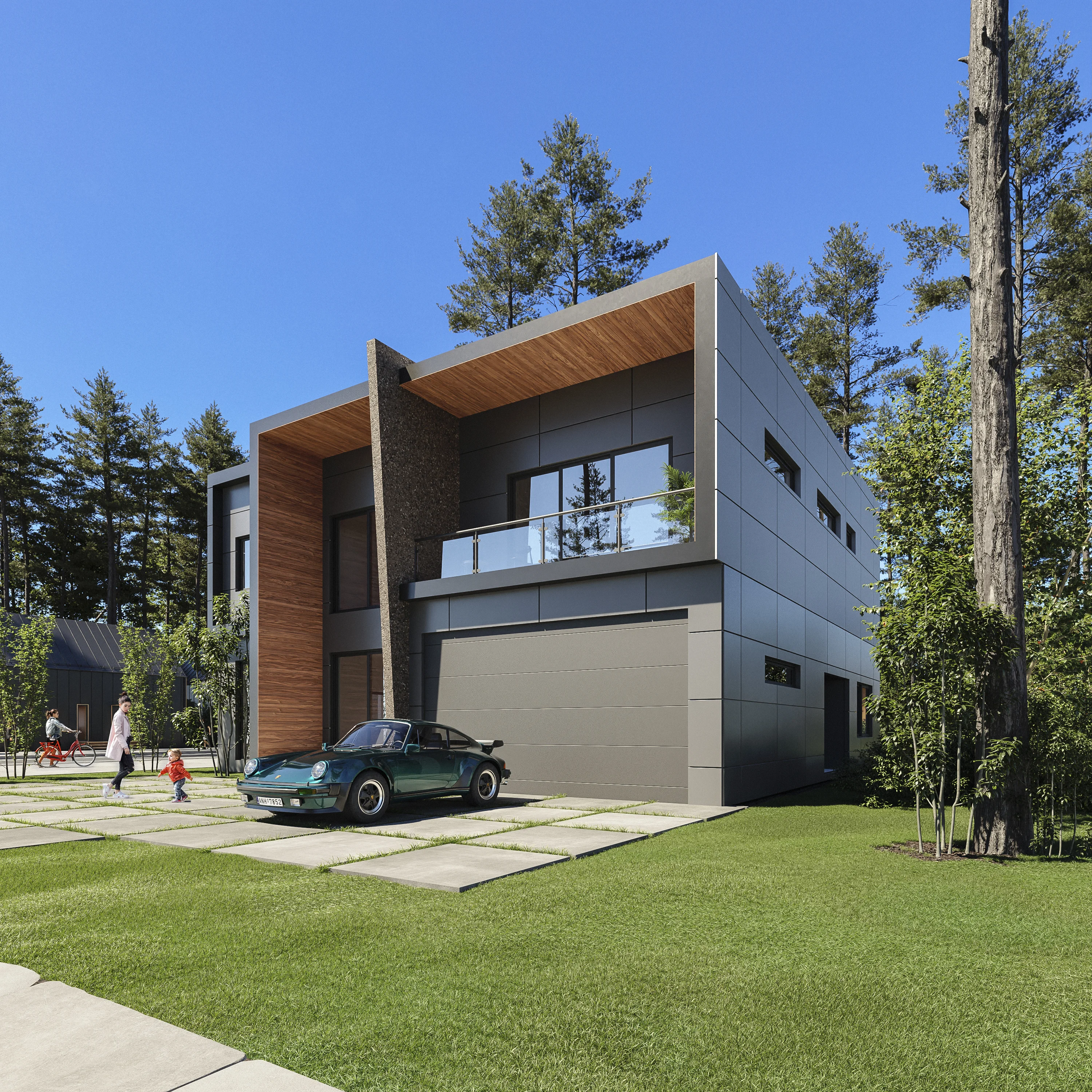 Exteriors Residential Render Architectural Visualization