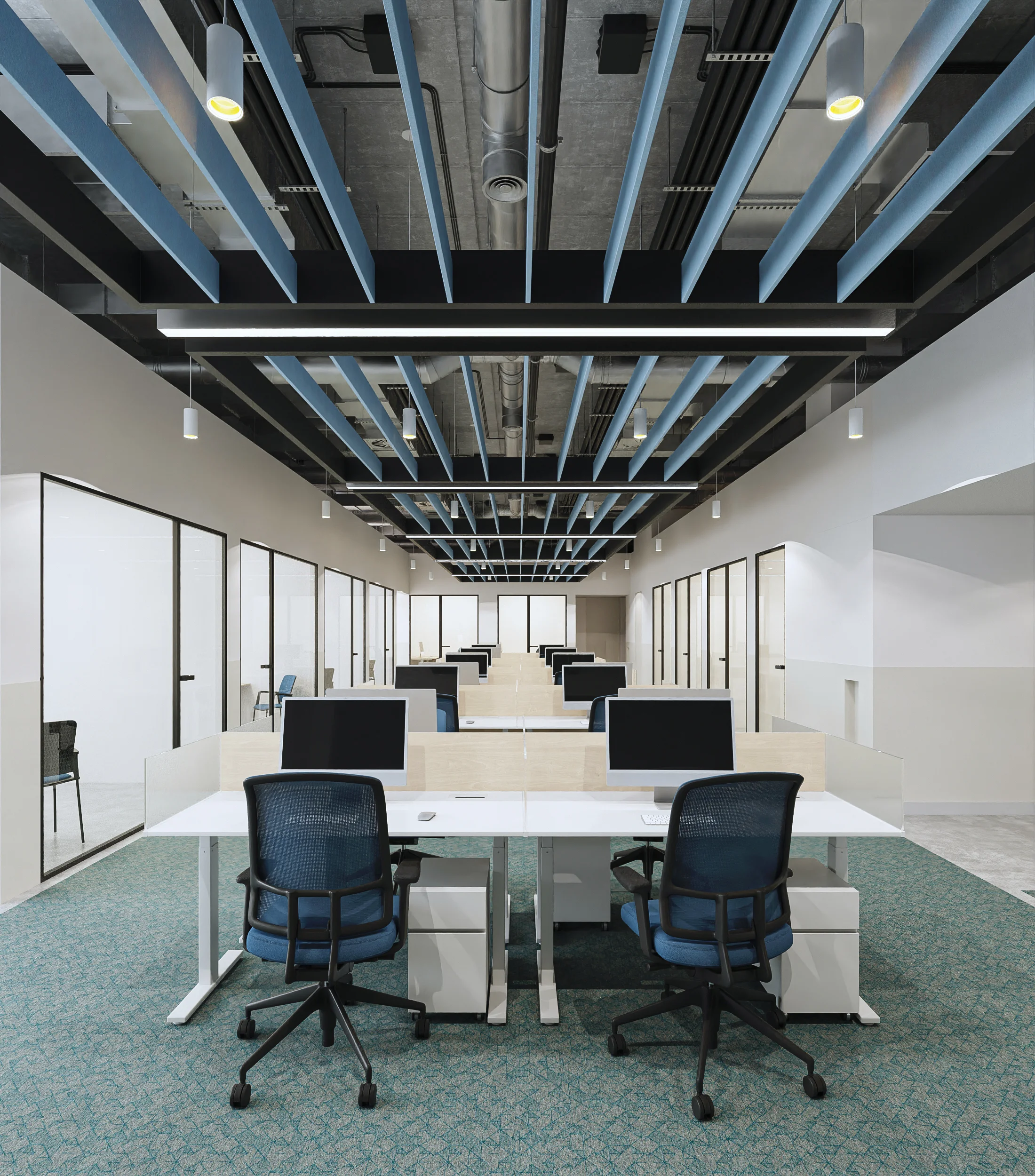 Interiors Commercial Offices Render Architectural Visualization