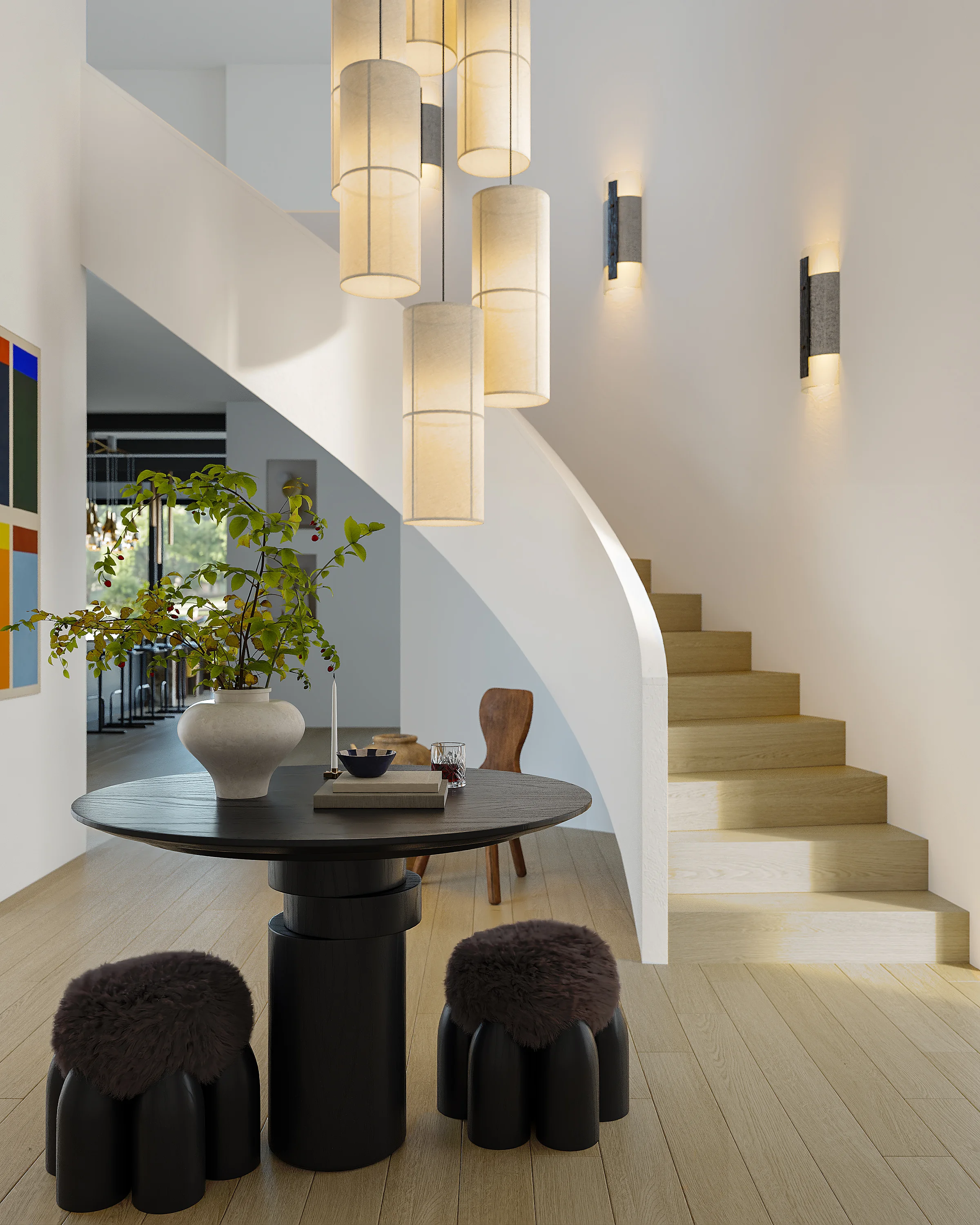 Interiors Residential Kitchen Render Architectural Visualization