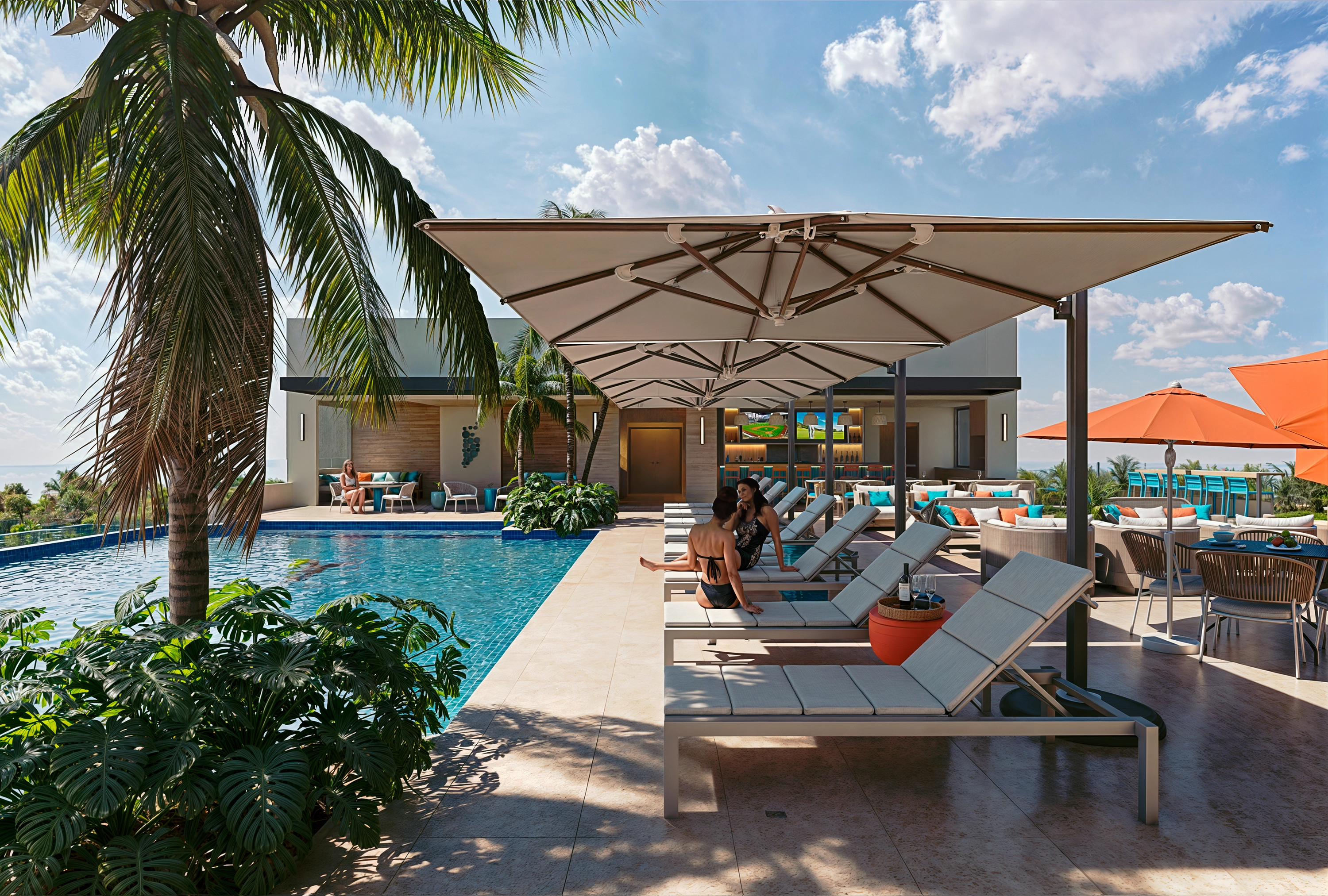 Hotels Exteriors Commercial Render Architectural Visualization